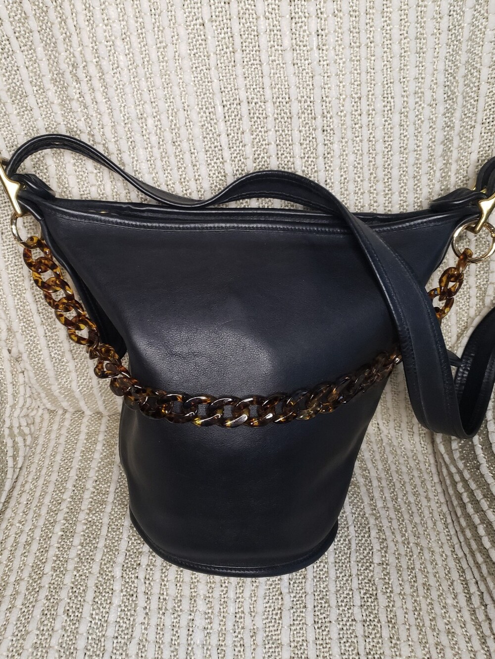 Coach Vintage Helen Berg’s Legacy Duffle Bag Black Leather 9953 Made In Hungary